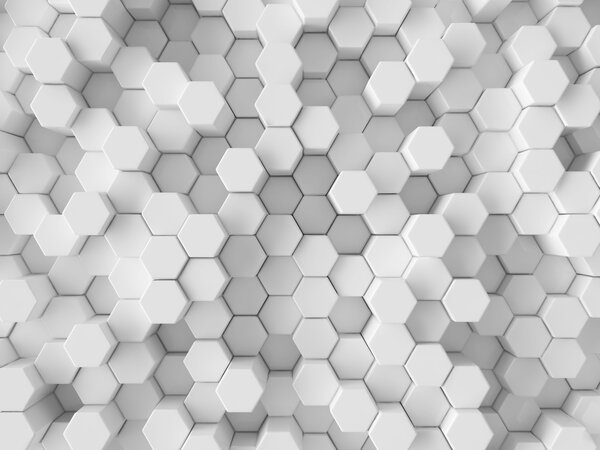 Fototapeta Grupa białych sześciokątów, Fototapety 3d, Popularne Fototapety, u77886 - Tapeko.pl