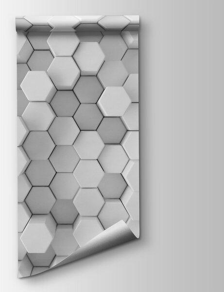 Fototapeta Grupa białych sześciokątów, Fototapety 3d, Popularne Fototapety, u77886 - Tapeko.pl