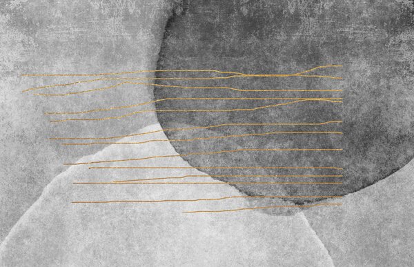 Fototapeta Szaro-biały obraz z pomarańczowymi liniami, Fototapety design, Popularne Fototapety, u78579 - Tapeko.pl