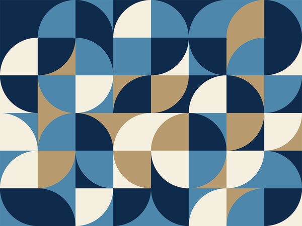 Fototapeta Niebiesko-biały geometryczny wzór, Fototapety design, Popularne Fototapety, u78733 - Tapeko.pl