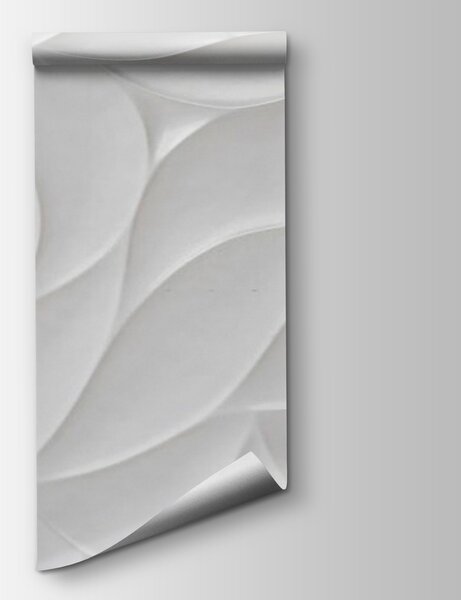 Fototapeta Biała powierzchnia z falistymi liniami, Fototapety 3d, Popularne Fototapety, u79543 - Tapeko.pl