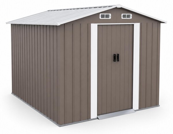 Aga Domek ogrodowy 303x236x190 cm szarobrązowy