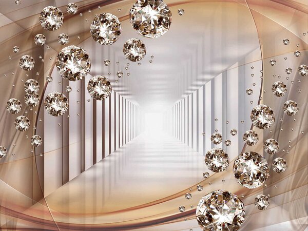 Fototapeta Diament w tunelu, Fototapety Powiększające wnętrze, Popularne Fototapety, u79958 - Tapeko.pl