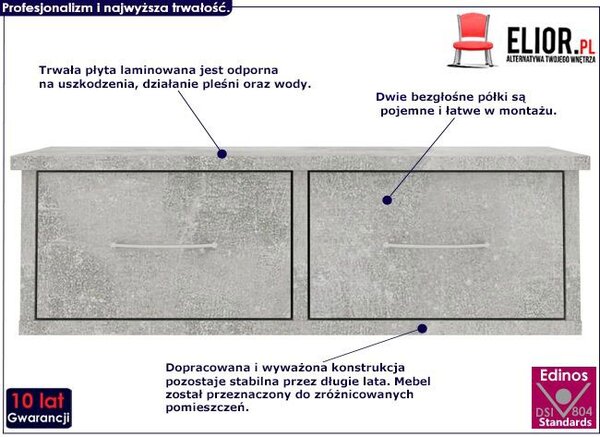 Półka ścienna z szufladami G1-B20