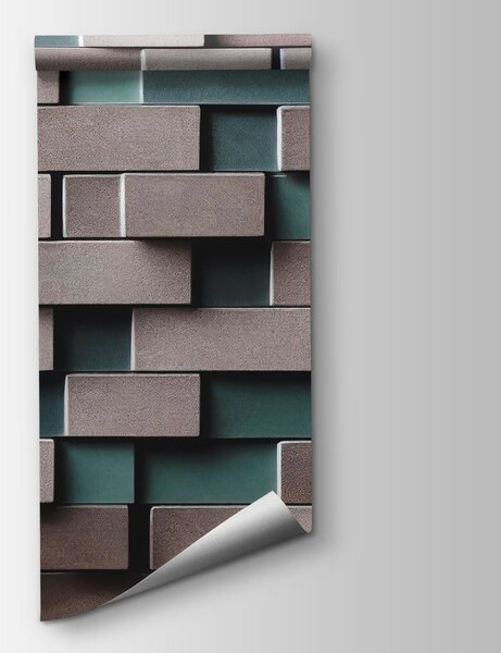 Fototapeta Ściana z białych i szarych cegieł, Fototapety 3d, Popularne Fototapety, u93411 - Tapeko.pl