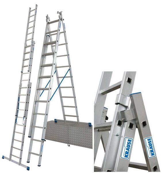 KRAUSE STABILO drabina wielofunkcyjna NA SCHODY 3x10 szczebli 133762 wys. robocza 7,65 m