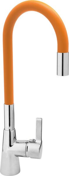 Bateria kuchenna Flexible, pomaraczowa, bateria wodna, bateria zlewozmywakowa, bateria mieszajca