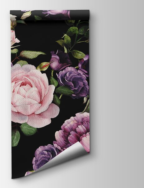 Fototapeta Elegancka kompozycja kwiatowa na ciemnym tle, Fototapety Róża, Popularne Fototapety, u93612 - Tapeko.pl