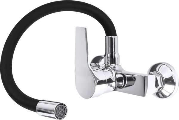 Granitan | FLEX – bateria kuchenna – wysuwana wylewka – monta nacienny – czarna – mosina