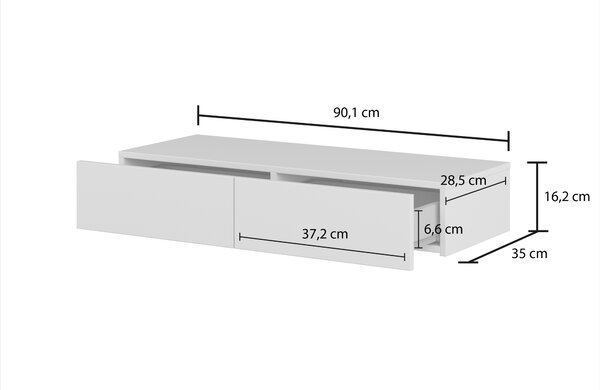 Toaletka wisząca Jukon 90 cm - kaszmir