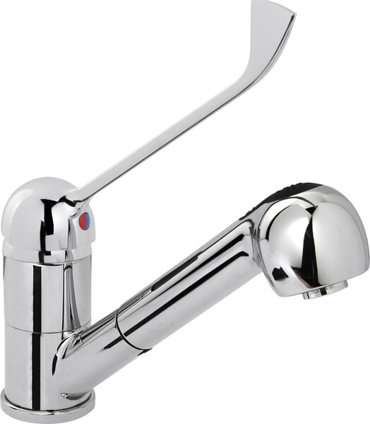 Bateria kuchenna z wyciganym natryskiem prysznicem nierdzewna wys. 230 mm - Hendi 810255