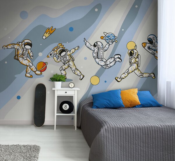 Fototapeta Grupa astronautów w przestrzeni kosmicznej, Fototapety Dziecięce, Popularne Fototapety, u93828 - Tapeko.pl