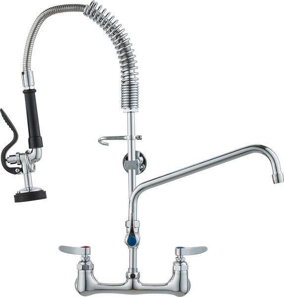 Bateria zlewozmywakowa cienna 63,5cm z wownic do zlewu 1/2/3-komorowego