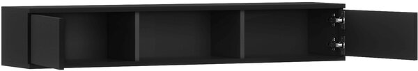 Półka z szafkami LANZZI 120 cm, czarna