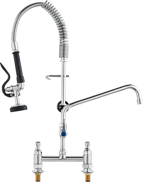 VEVOR Bateria zlewozmywakowa z wycigan wylewk, wysoko 66 cm, rodek 203 mm, obrotowa wylewka 305 mm, mosina bateria zlewozmywakowa do montau na blacie, do zlewozmywaków 1/2/3 komorowych, srebrna