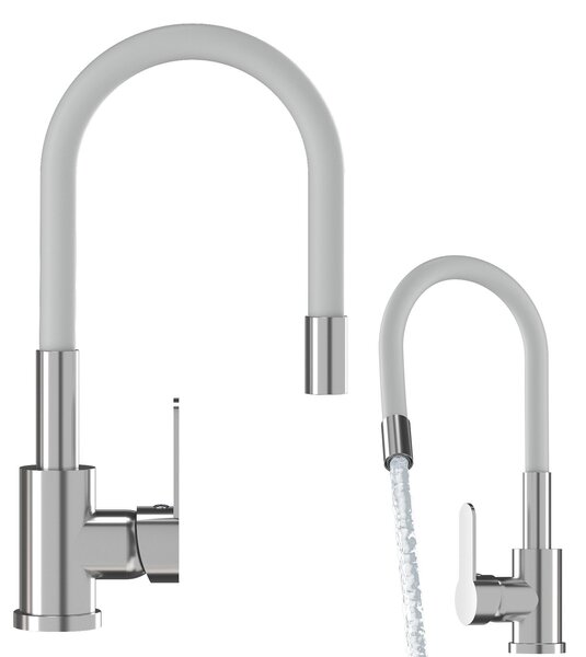 Granitan | GRADO – bateria kuchenna – elastyczny wylew – biaa – gowica ceramiczna