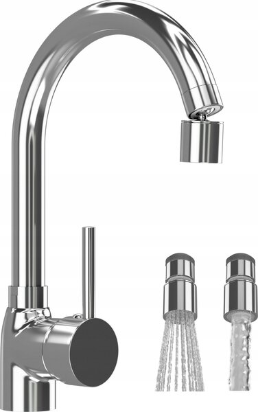 Granitan | BETA – bateria kuchenna – obrót o 360° – chrom – mosidz – gowica ceramiczna