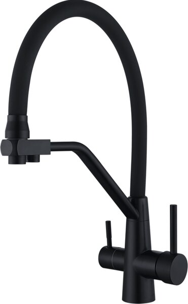 Bateria kuchenna WEZER INX4A-08-BLACK z podczeniem do filtra wody