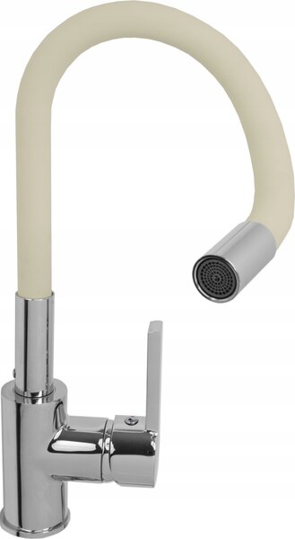 Granitan | FLEX – bateria kuchenna – elastyczny wylew – wygld granitu – beowy – mosidz – gowica ceramiczna