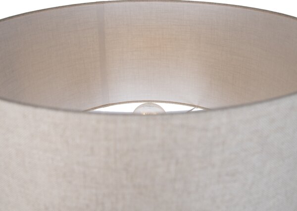 Lampa podłogowa Japandi beżowa z jasnobrązowym kloszem 50 cm - Simplo