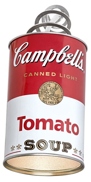 Lampa Ścienna Ingo Maurer, Canned Light, czerwony, salon, metal, design