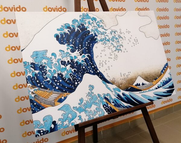 Obraz reprodukcja Wielka fala w Kanagawie - Katsushika Hokusai