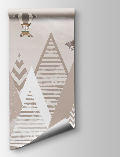 Fototapeta Tapeta z górami i samolotami, Fototapety Dla chłopców, Popularne Fototapety, u94297 - Tapeko.pl