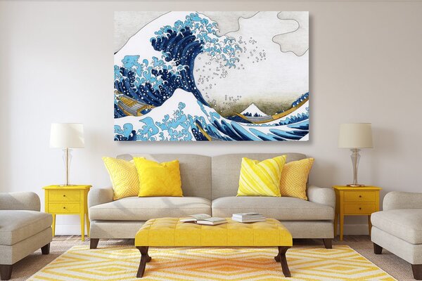 Obraz reprodukcja Wielka fala w Kanagawie - Katsushika Hokusai