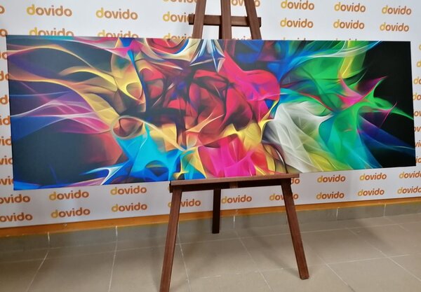 Obraz abstrakcyjny chaos kolorów