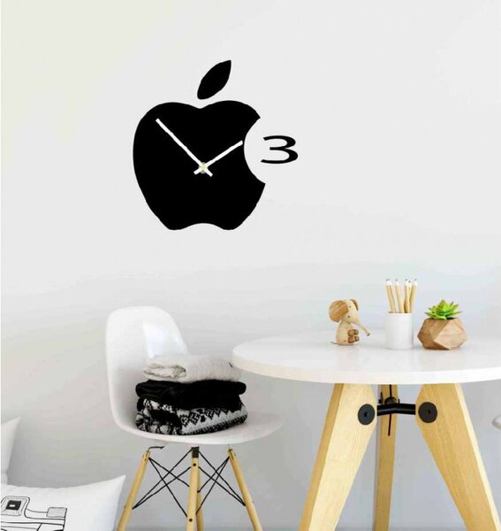 Zegar ścienny plastikowy w kuchni APPLE, 35x35 cm