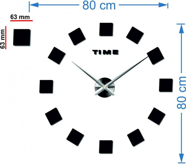 Zegary ścienne STAL NIERDZEWNA 3D
