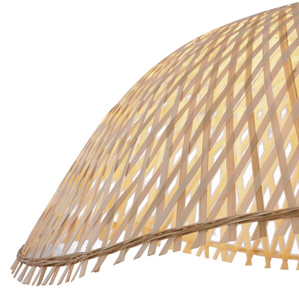 Boho lampa wisząca czarna z bambusem - Lily