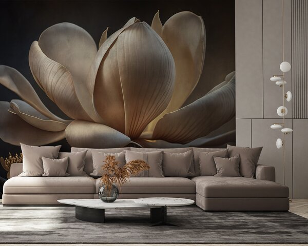 Fototapeta Wdzięczna magnolia w delikatnym świetle, Fototapety 3d z kwiatami, Popularne Fototapety, u94507 - Tapeko.pl