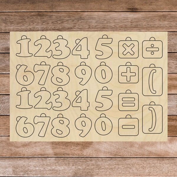 Drewniana pomoc sensoryczna Montessori - Matematyka | SENTOP H017 Topola
