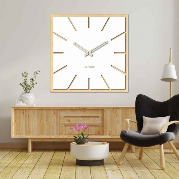 Drewniany zegar ścienny z płyty HDF KLON - do 50 x 50 cm | HDFK022
