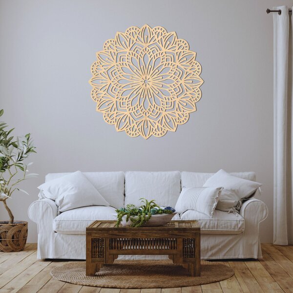 Drewniana dekoracja ścienna mandala | PETALUM
