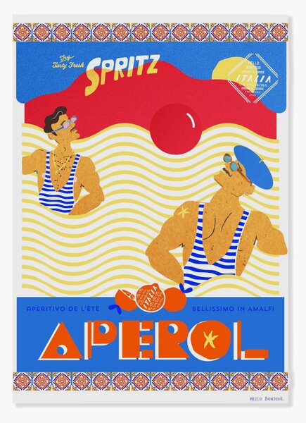 Plakat Hello Bonjour - En Vacances