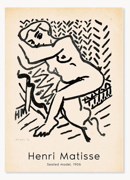 Plakat Henri Matisse - Seated Model