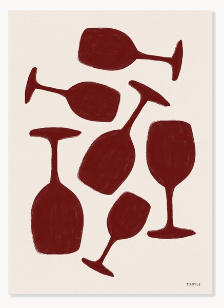 Plakat Tara Royle - Abstract Wine Glasses