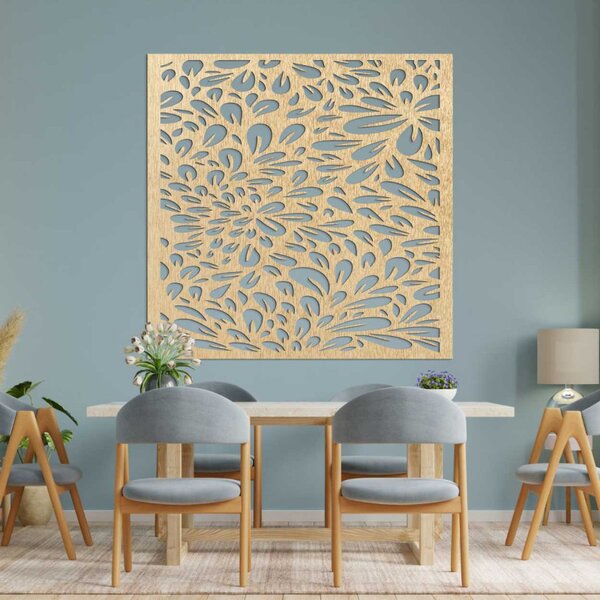 Kwiatowy drewniany panel ścienny | KROKO