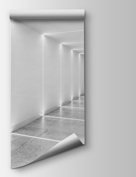 Fototapeta Biały korytarz z oświetleniem, Fototapety 3d, Popularne Fototapety, u95075 - Tapeko.pl