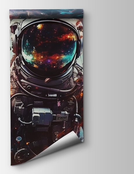 Fototapeta Astronauta w kosmosie z dużym hełmem, Fototapety Dziecięce, Popularne Fototapety, u95147 - Tapeko.pl