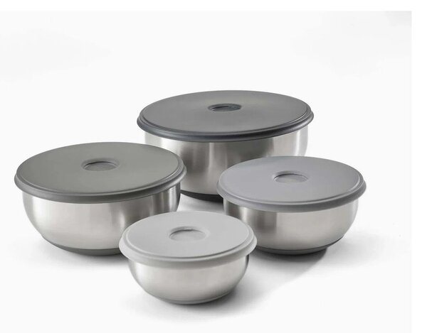 Misy zestaw 4 szt. ze stali nierdzewnej w kolorze srebra ø 28,5 cm Nest Prep&Store – Joseph Joseph