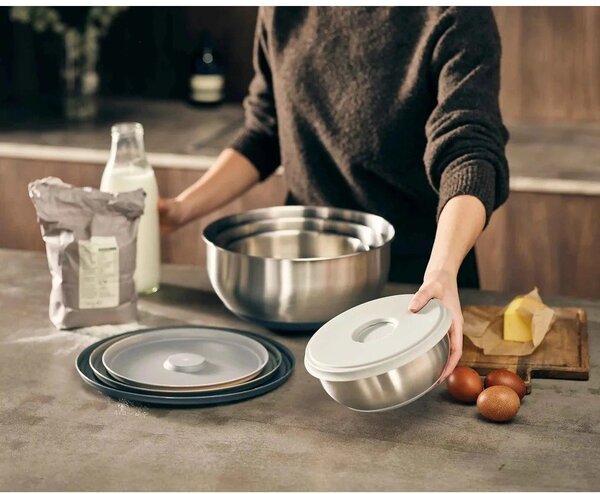 Misy zestaw 4 szt. ze stali nierdzewnej w kolorze srebra ø 28,5 cm Nest Prep&Store – Joseph Joseph
