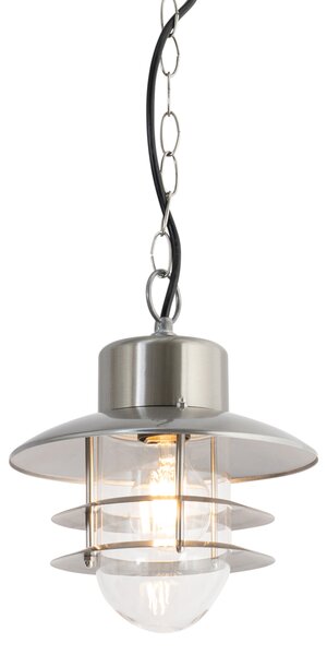Industrialna lampa wisząca stal IP44 - Shell