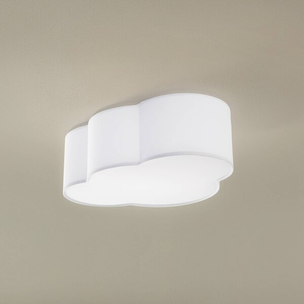 Lampa sufitowa Cloud TK Lighting, możliwość ściemniania, biały / opal, salon / jadalnia, tkanina / materiał / jedwab, młodzieżowy