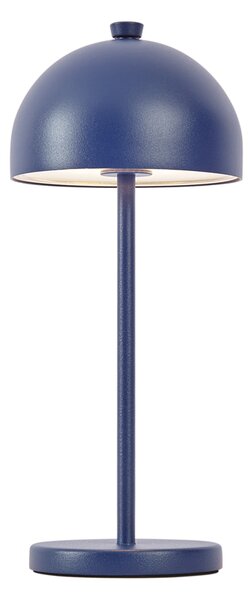 Lampa stołowa niebieska z LED IP54, ładowalna ze stacją ładującą - Squirrel