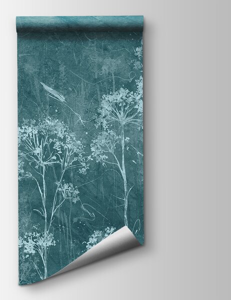 Fototapeta Artystyczny kwiatowy wzór na teksturowanym tle, Fototapety Kwiaty, Popularne Fototapety, u96551 - Tapeko.pl