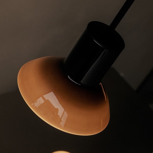 Lampa Wisząca GRUPA, Onda, ściemnialny, brąz rdzawy, salon, aluminium, design