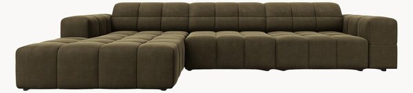 Sofa narożna o wyglądzie aksamitu Chicago (4-osobowa)